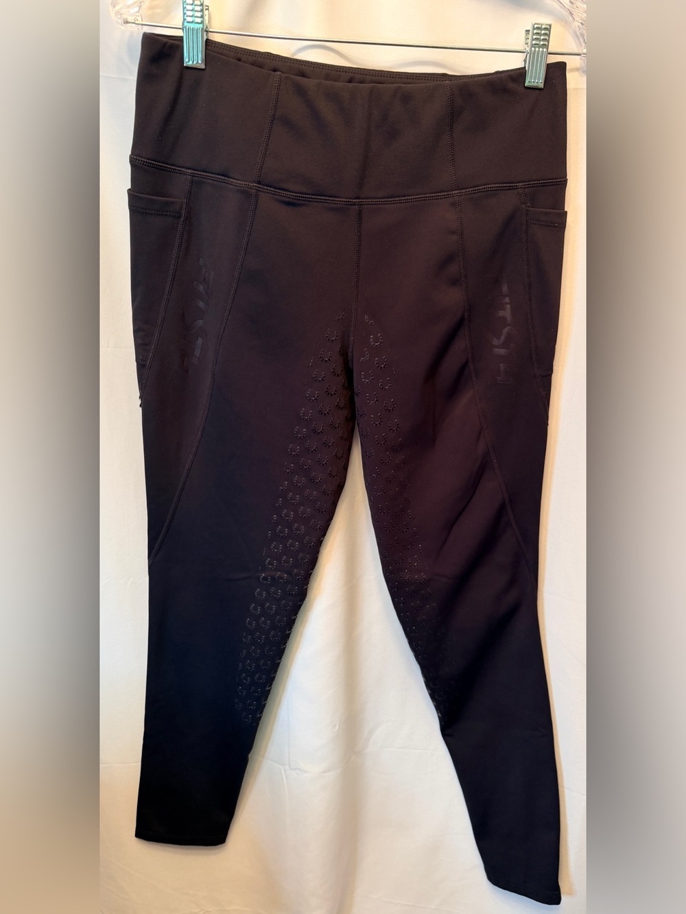 FitsT4 Sports‎ Size Large Women's Riding Breeches Fleece Lined Pants Black Grips